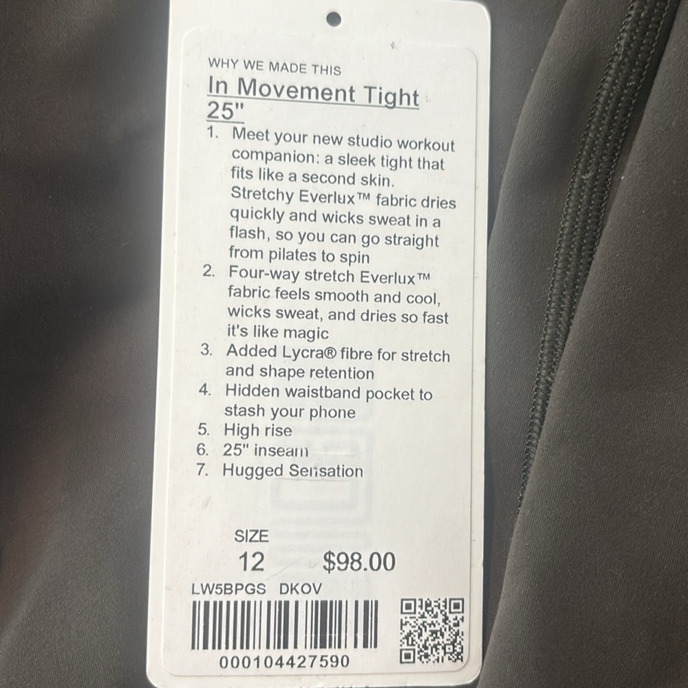 Lululemon In Movement tight - Picture 2 of 7
